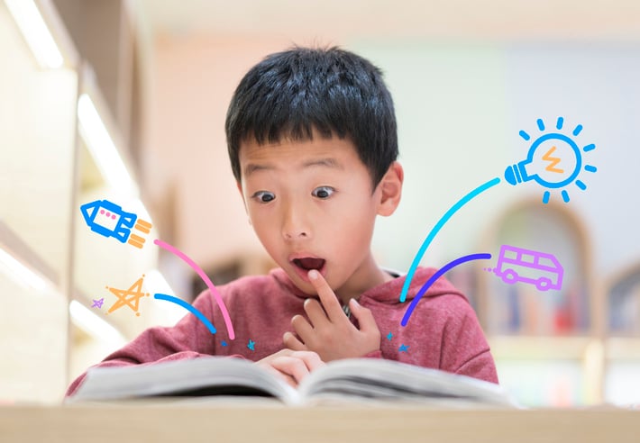 Boy with autism learning to read