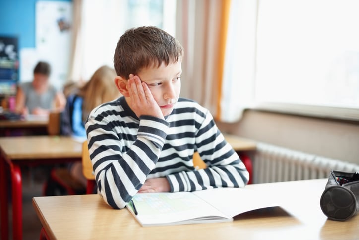 child with autism distracted