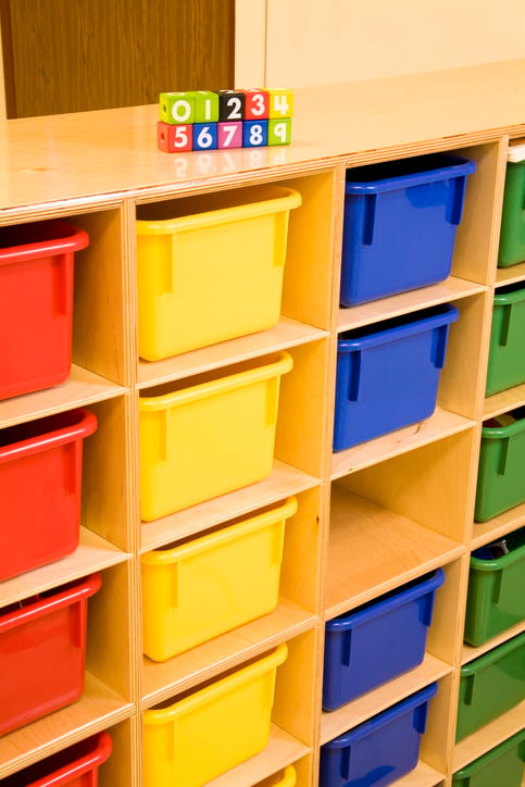 color and shape patterns shelves