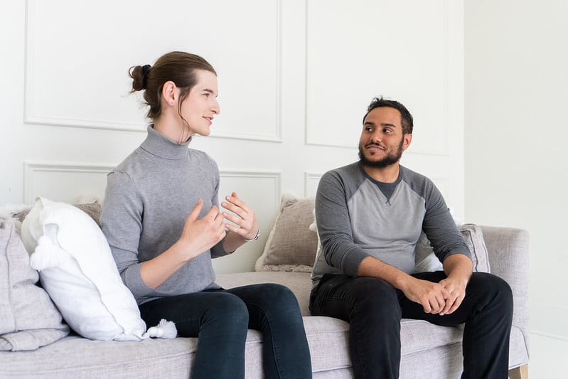 Conversation between adults