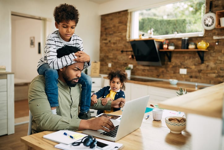 father of children with autism looking overwhelmed