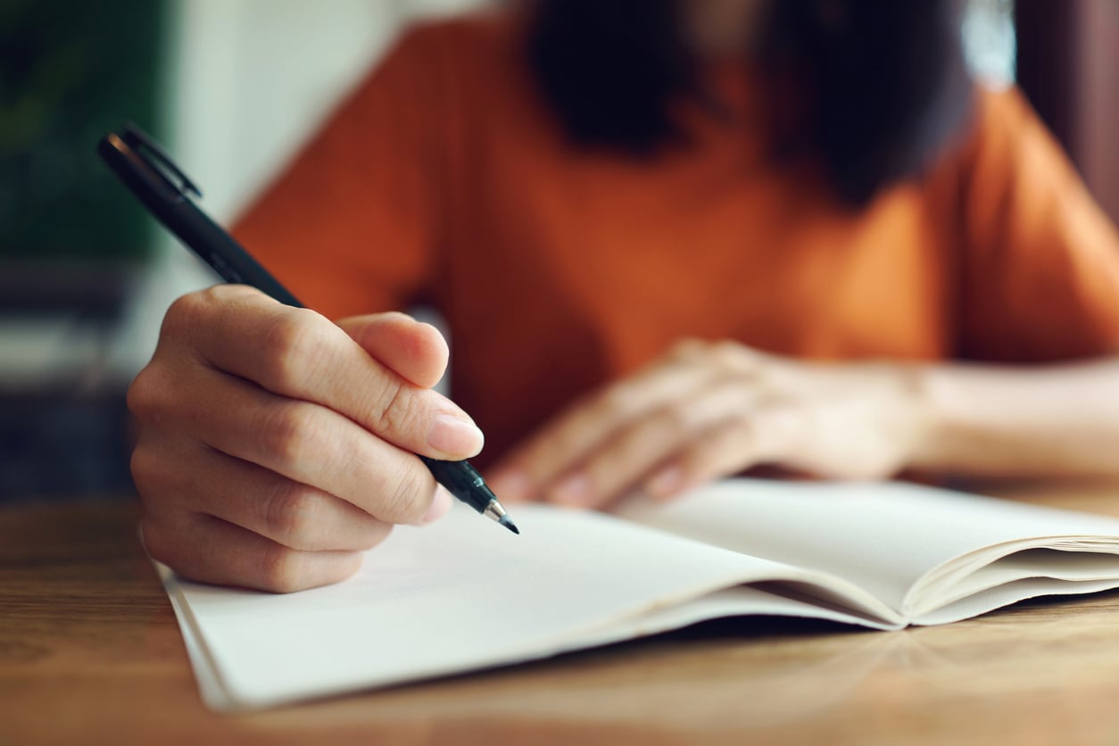 woman journaling