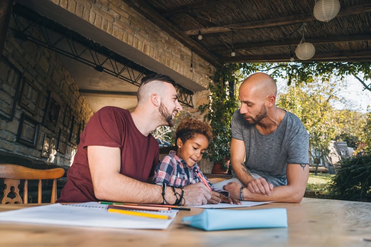 male-couple-teaching-daughter-math