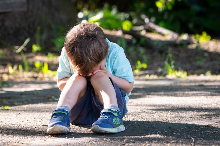 child with autism having a meltdown