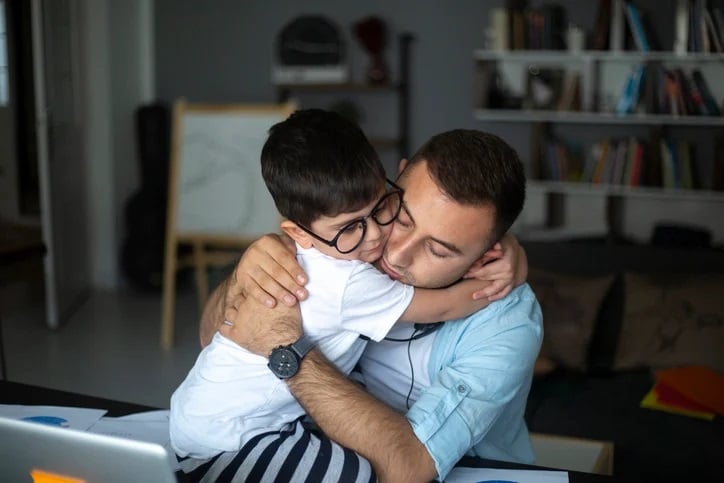 father and son with autism hugging-1
