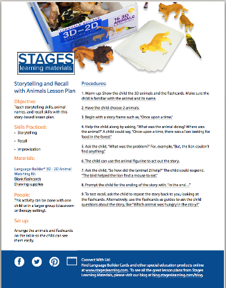 Storytelling and Recall with Animals Lesson Plan