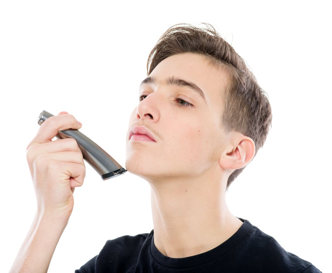 Teenager Shaving