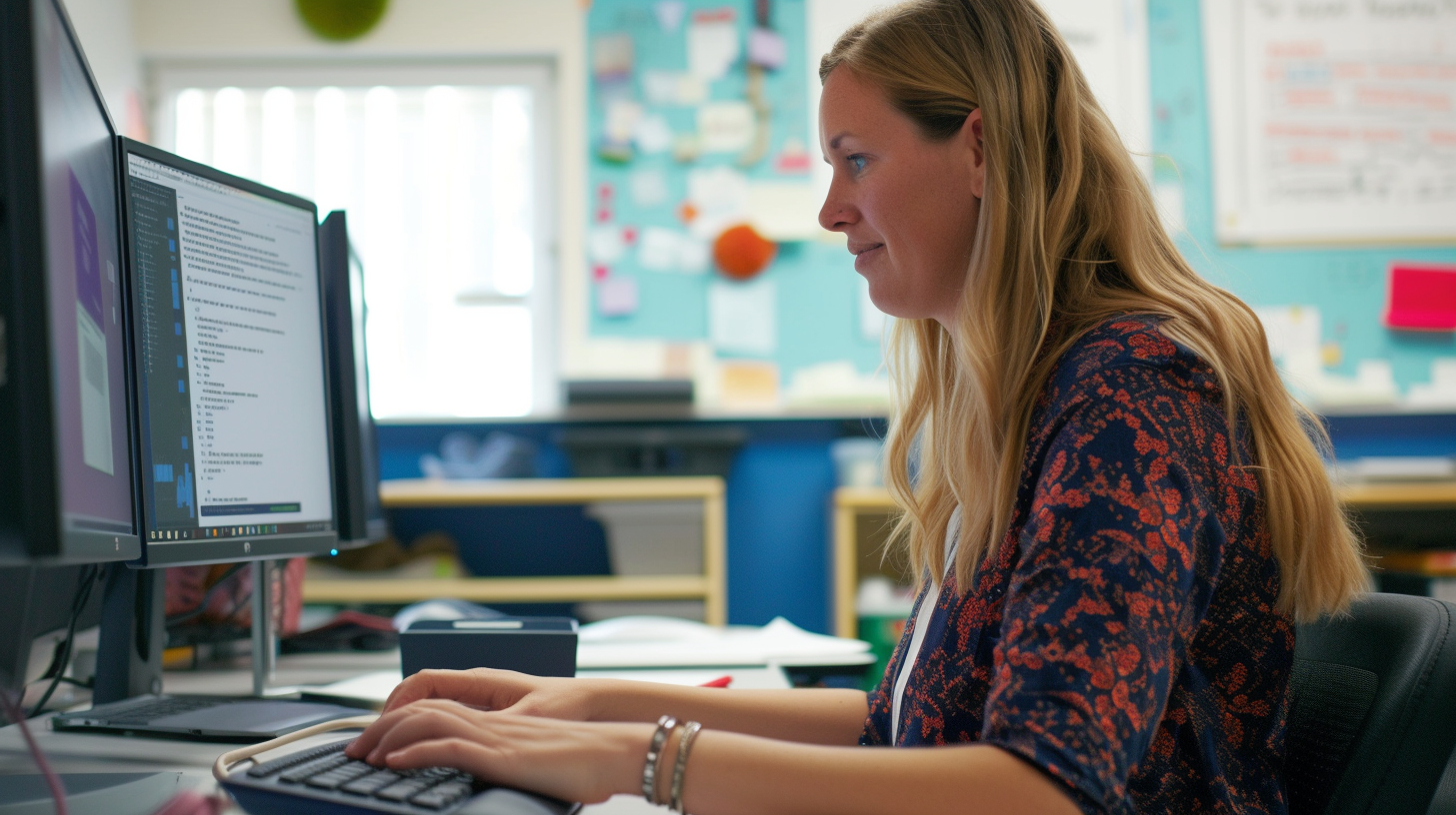 teacher_working_at_her_computer_in_a_classroom